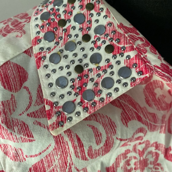 Silver studded button up blouse - Picture 5 of 11